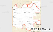 Classic Style Simple Map of ZIP codes starting with 736