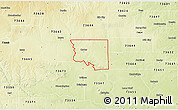 Physical 3D Map of ZIP code 73627