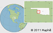 Savanna Style Location Map of ZIP code 73627, highlighted state