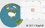Satellite Location Map of ZIP code 73632, highlighted country, highlighted county