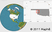Satellite Location Map of ZIP code 73638, highlighted country, highlighted state