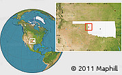 Satellite Location Map of ZIP code 73638, highlighted state