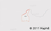 Silver Style 3D Map of ZIP code 73642, single color outside