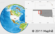 Physical Location Map of ZIP code 73642, highlighted country, highlighted state