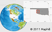 Physical Location Map of ZIP code 73644, highlighted country, highlighted state