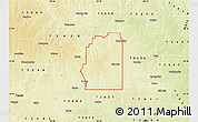 Physical Map of ZIP code 73644
