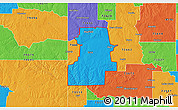 Political 3D Map of ZIP code 73645