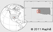 Blank Location Map of ZIP code 73645, highlighted country, highlighted state