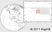 Blank Location Map of ZIP code 73645, highlighted state