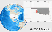 Shaded Relief Location Map of ZIP code 73645, highlighted country, highlighted state