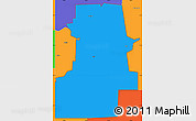 Political Simple Map of ZIP code 73645