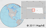 Gray Location Map of ZIP code 73650, highlighted state