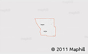 Silver Style 3D Map of ZIP code 73651, single color outside
