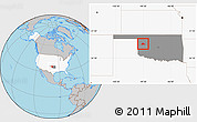 Gray Location Map of ZIP code 73654, highlighted country, highlighted state