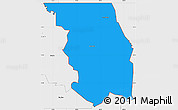 Political Simple Map of ZIP code 73655, single color outside, borders and labels