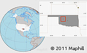 Gray Location Map of ZIP code 73658, highlighted country, highlighted state