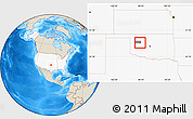 Shaded Relief Location Map of ZIP code 73658, highlighted country, highlighted county