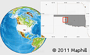 Physical Location Map of ZIP code 73660, highlighted country, highlighted state