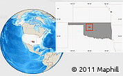 Shaded Relief Location Map of ZIP code 73663, highlighted country, highlighted state
