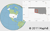 Savanna Style Location Map of ZIP code 73664, highlighted country, highlighted state