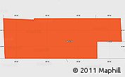 Political Simple Map of ZIP code 73664, single color outside, borders and labels