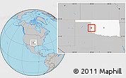 Gray Location Map of ZIP code 73666, highlighted state