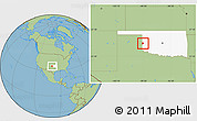 Savanna Style Location Map of ZIP code 73666, highlighted state