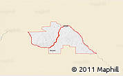 Classic Style 3D Map of ZIP code 73667, single color outside