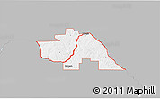 Gray 3D Map of ZIP code 73667, single color outside
