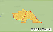Savanna Style 3D Map of ZIP code 73667, single color outside