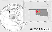 Blank Location Map of ZIP code 73667, highlighted country, highlighted state