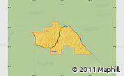 Savanna Style Map of ZIP code 73667, single color outside