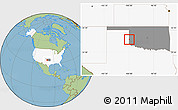 Savanna Style Location Map of ZIP code 73668, highlighted country, highlighted state
