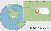 Savanna Style Location Map of ZIP code 73668, highlighted state
