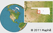 Satellite Location Map of ZIP code 73673, highlighted state