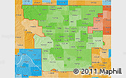 Political Shades 3D Map of ZIP codes starting with 737