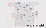 Silver Style 3D Map of ZIP codes starting with 737, single color outside
