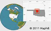 Satellite Location Map of ZIP codes starting with 737, highlighted country, highlighted state