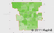 Political Shades Map of ZIP codes starting with 737, cropped outside