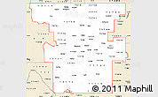 Classic Style Simple Map of ZIP codes starting with 737