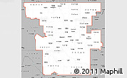 Gray Simple Map of ZIP codes starting with 737