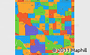 Political Simple Map of ZIP codes starting with 737