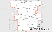 Silver Style Simple Map of ZIP codes starting with 737