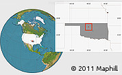 Satellite Location Map of ZIP code 73747, highlighted country, highlighted state