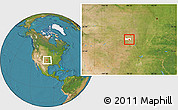 Satellite Location Map of ZIP code 73747, highlighted county