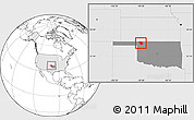 Blank Location Map of ZIP code 73834, highlighted country, highlighted state