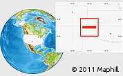 Physical Location Map of ZIP codes starting with 739, highlighted country