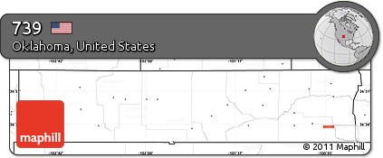 Blank Simple Map of ZIP Codes Starting with 739, no labels
