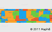 Political Simple Map of ZIP codes starting with 739