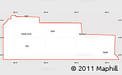 Silver Style Simple Map of ZIP code 73931, cropped outside